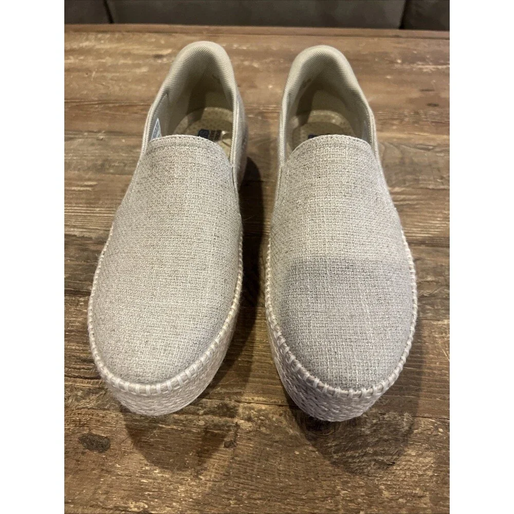 Skechers Martha Stewart BOBS Sesame By the Bay Natural Tan Slip Ons, 9.5